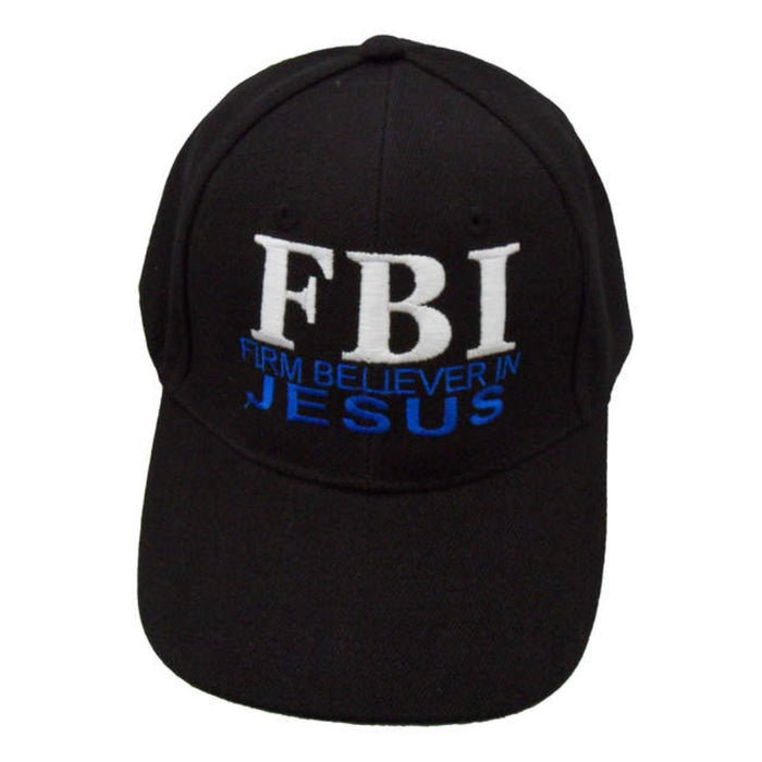 FBI Firm Believer in Jesus Embroidered Hat (Black)
