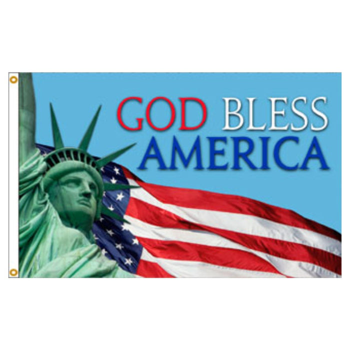 God Bless America Lady Liberty USA 3'x5' Flag