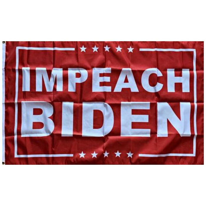 Impeach Biden Red 3'X5' Flag