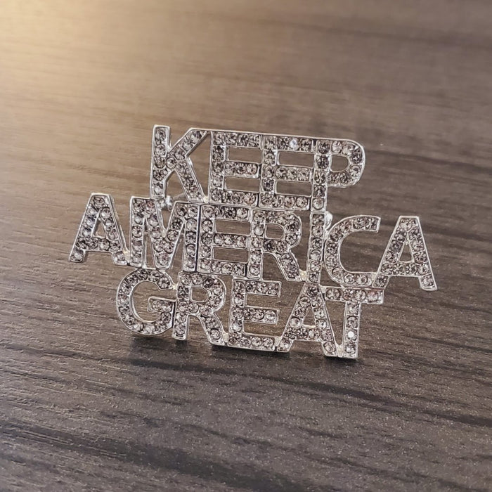 Keep American Great (Austrian Crystal) Brooch