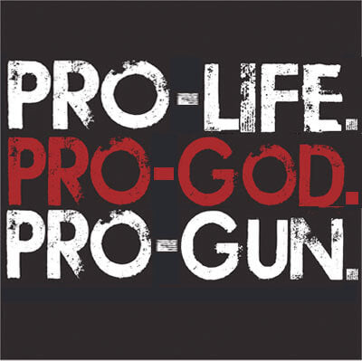 Pro-Life. Pro-God. Pro-Gun. Unisex T-Shirt