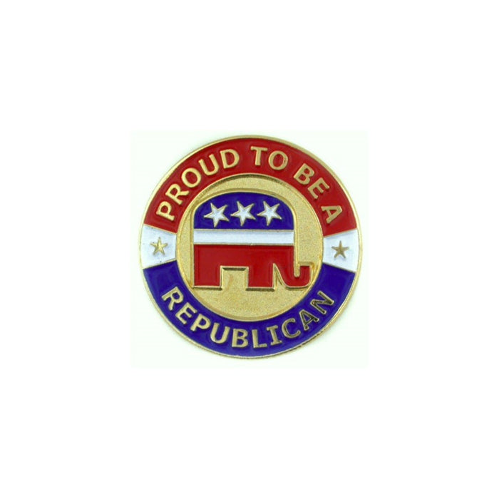 Proud to be a Republican Stamped Lapel Pin