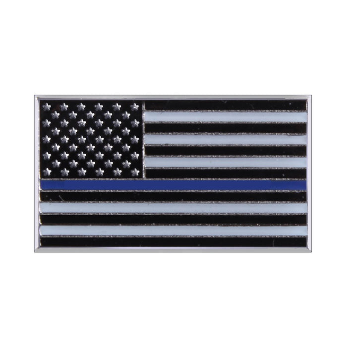 Thin Blue Line USA Flag (Police) Lapel Pin