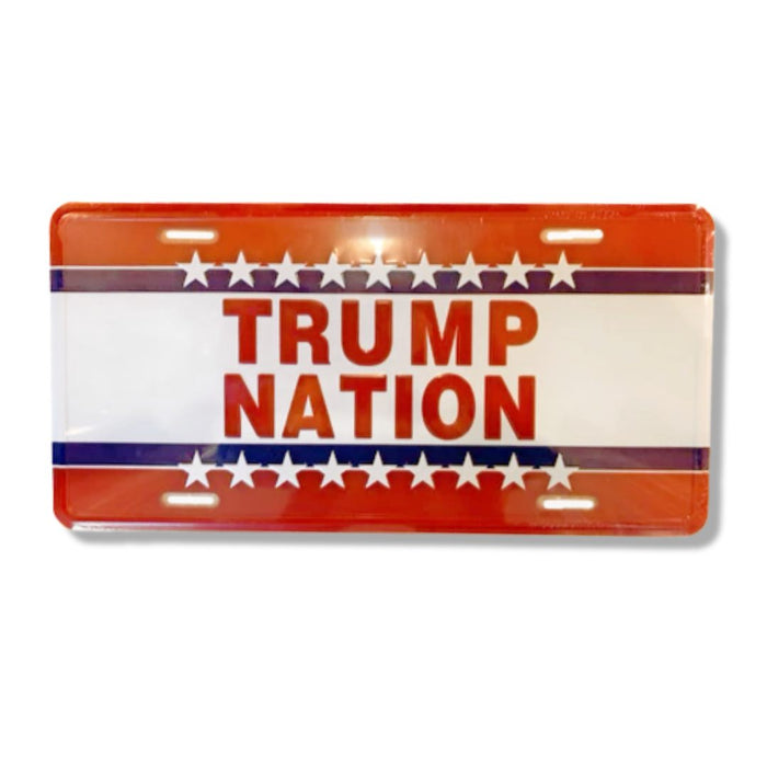 Trump Nation Embossed License Plate