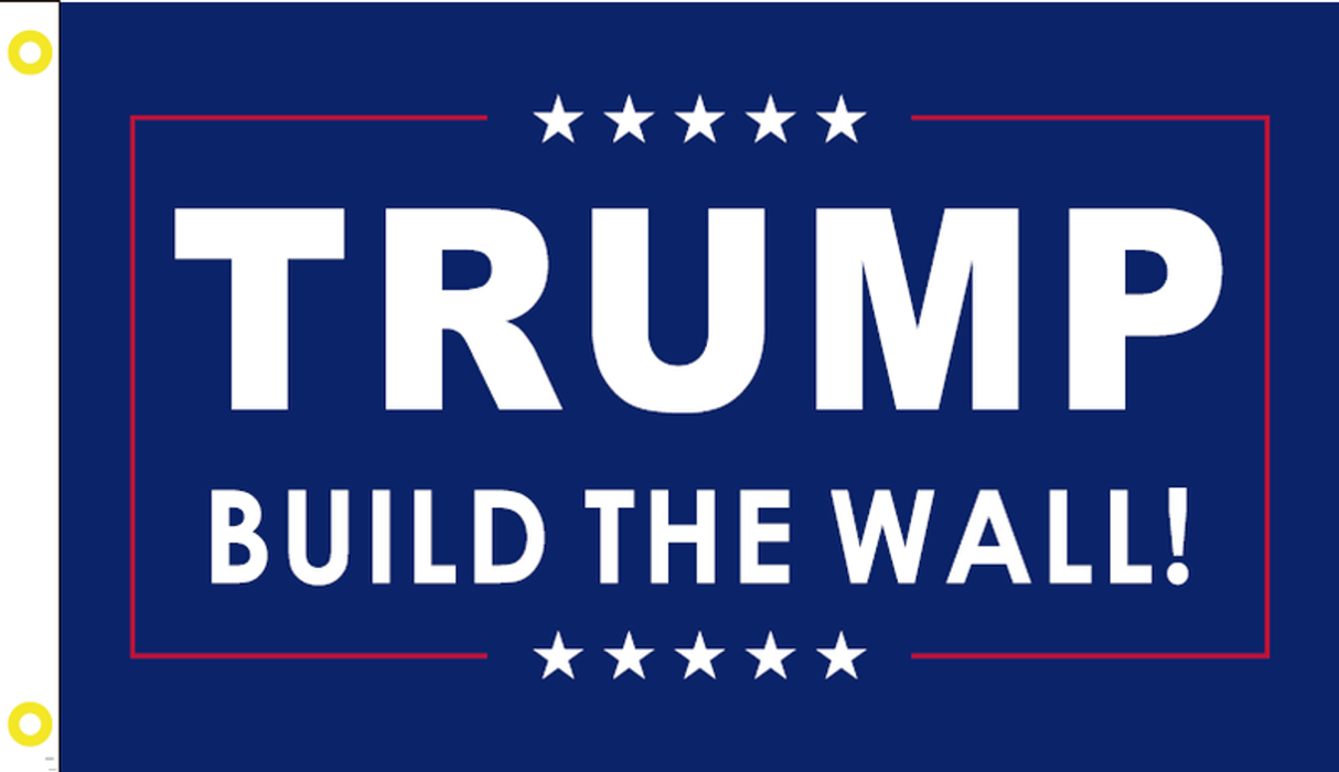 Trump Build the Wall 3'x5' Flag