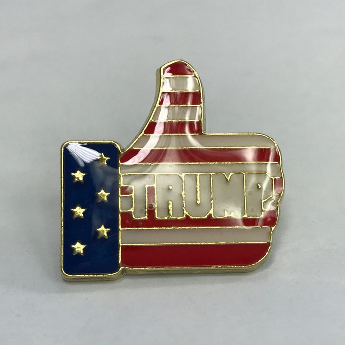 Trump Thumbs Up Patriotic Lapel Pin