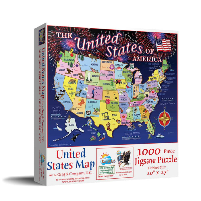 The United States of America Map 1000 Piece Puzzle