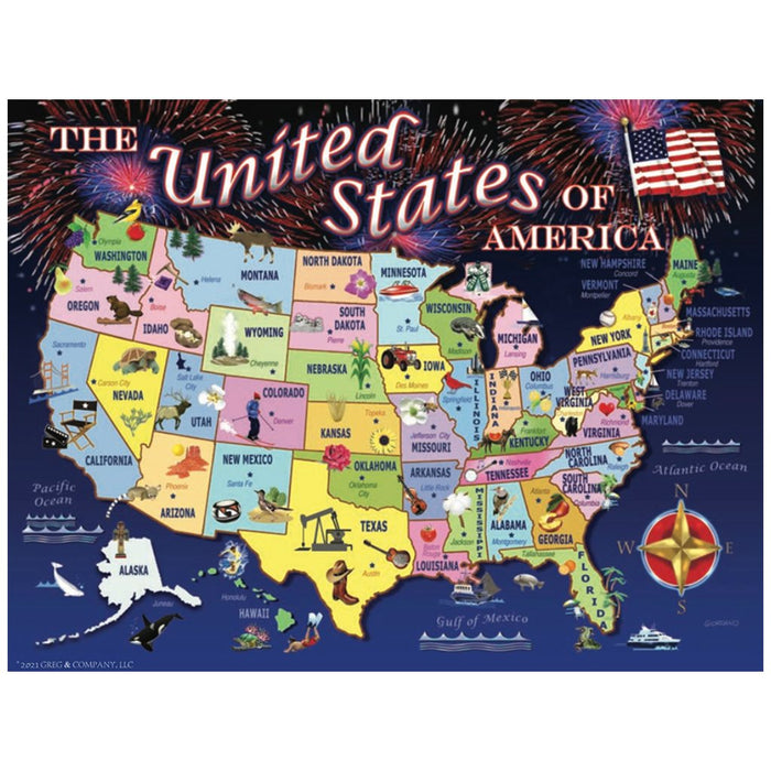 The United States of America Map 1000 Piece Puzzle