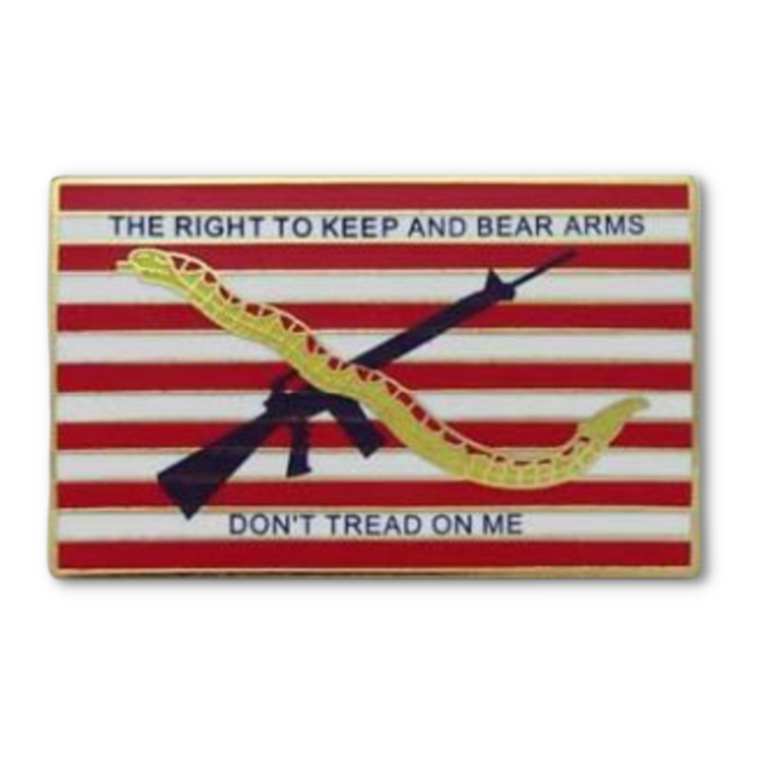2nd Amendment Navy Jack Don't Tread On Me Lapel Pin