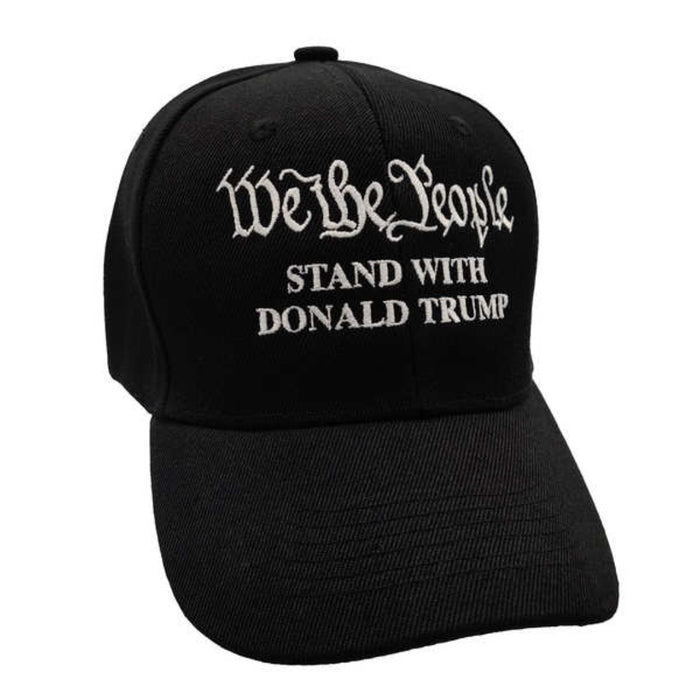 We the People Stand with Donald Trump Embroidered Hat (Black)