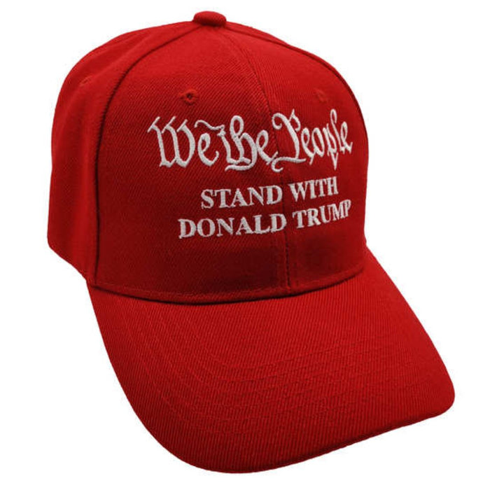We the People Stand with Donald Trump Embroidered Hat (Red)