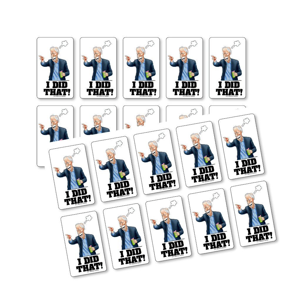 A.F. Branco Cartoon: Biden "I Did That" Sticker Pack - PatriotDepot.com