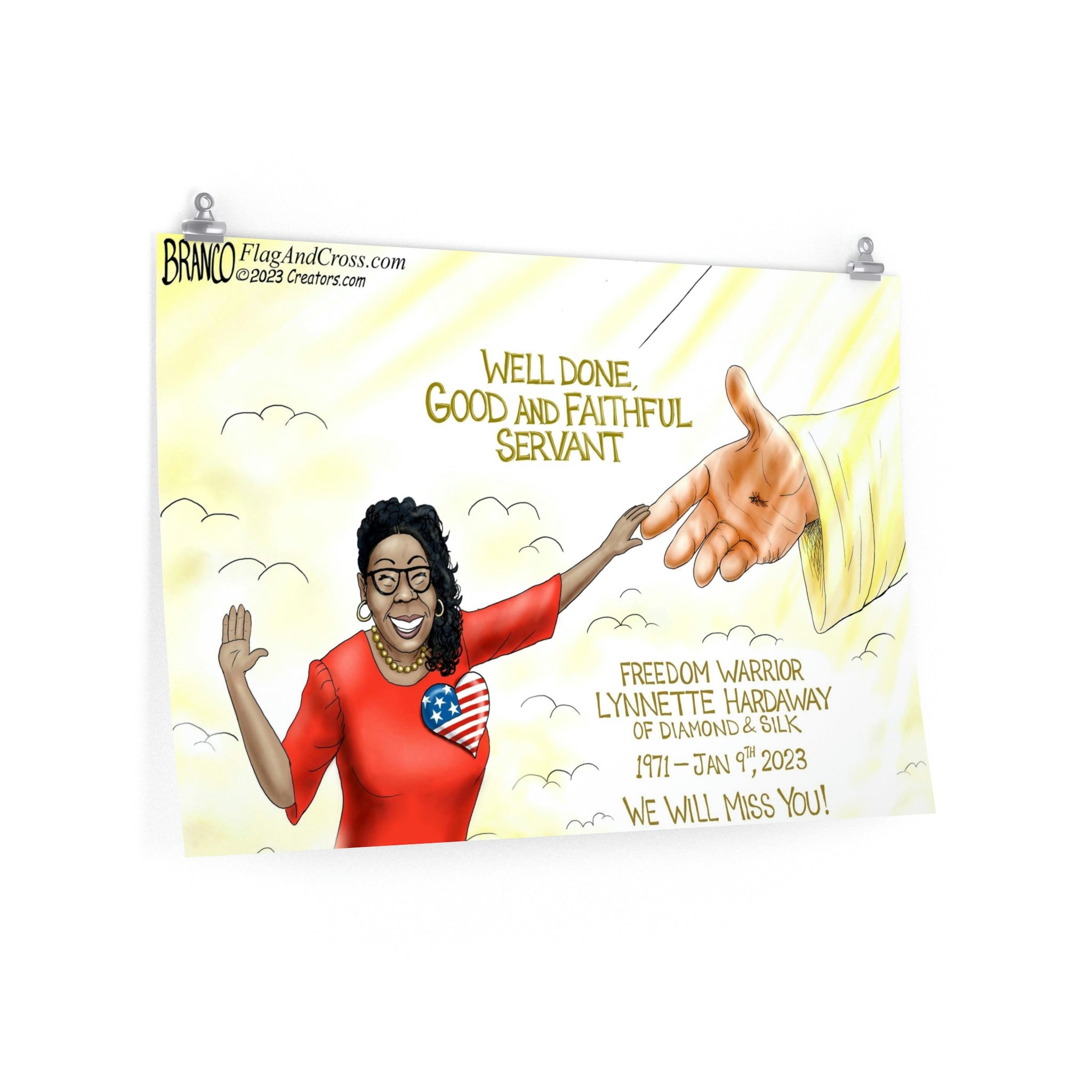 A.F. Branco Cartoon "Diamond In The Sky" Premium Matte Poster - PatriotDepot.com