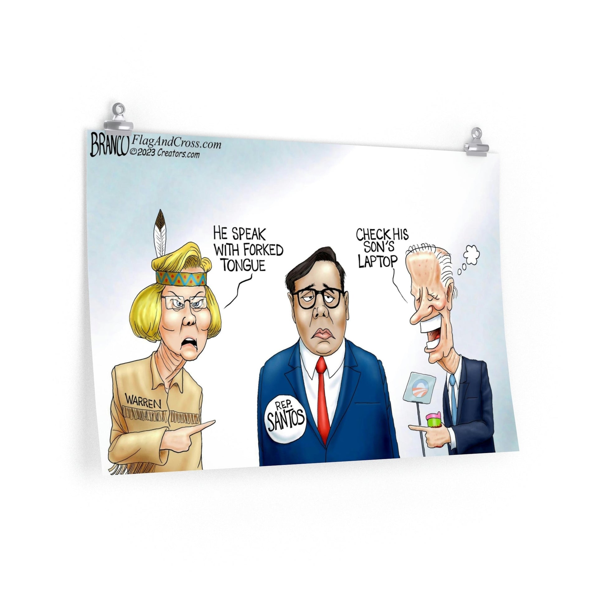A.F. Branco Cartoon "Liars" Premium Matte Poster - PatriotDepot.com