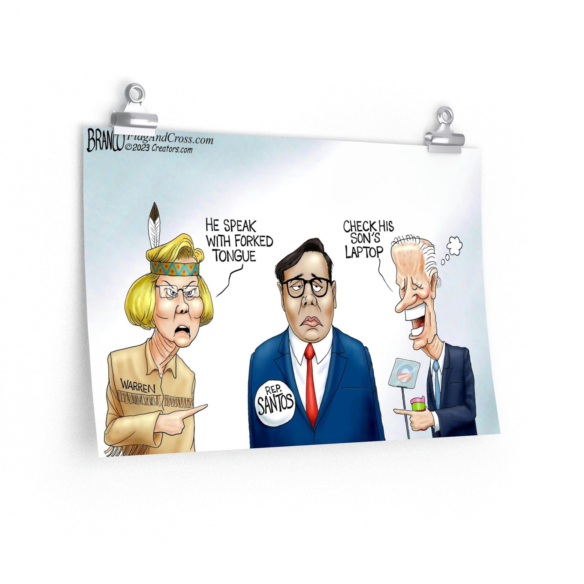 A.F. Branco Cartoon "Liars" Premium Matte Poster - PatriotDepot.com