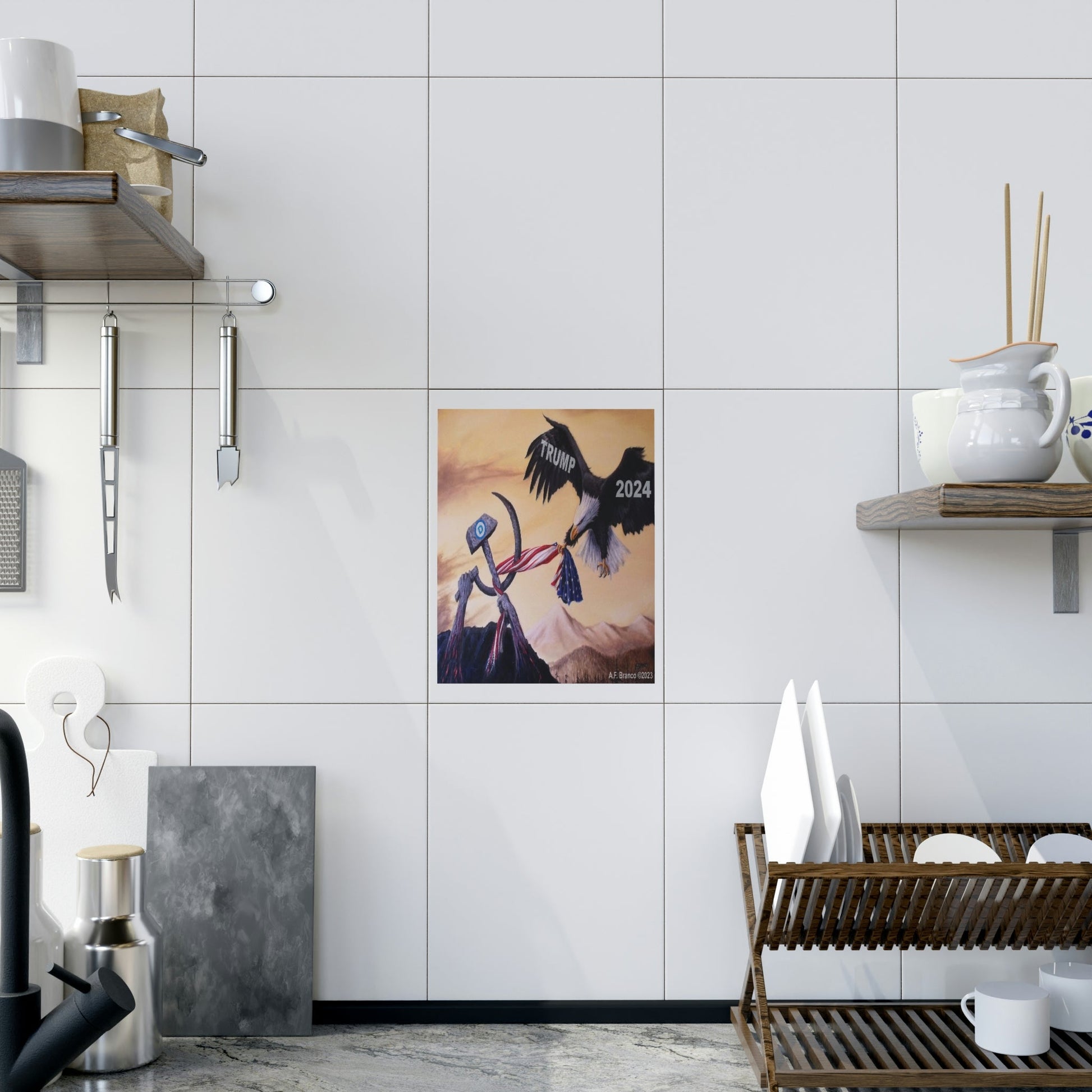 A.F. Branco "Freedom's Battle 2024" Ceramic Photo Tile - PatriotDepot.com