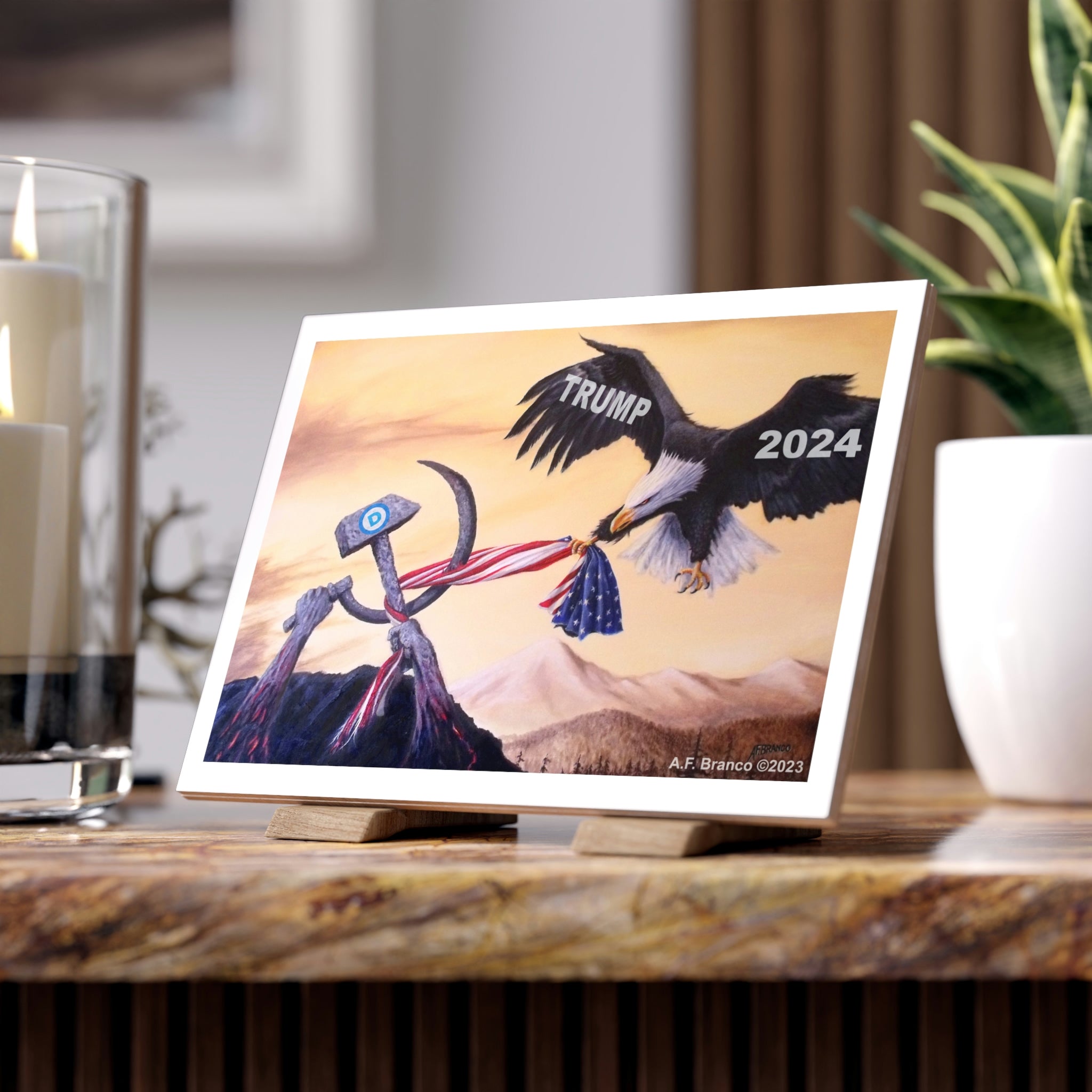 A.F. Branco "Freedom's Battle 2024" Ceramic Photo Tile - PatriotDepot.com