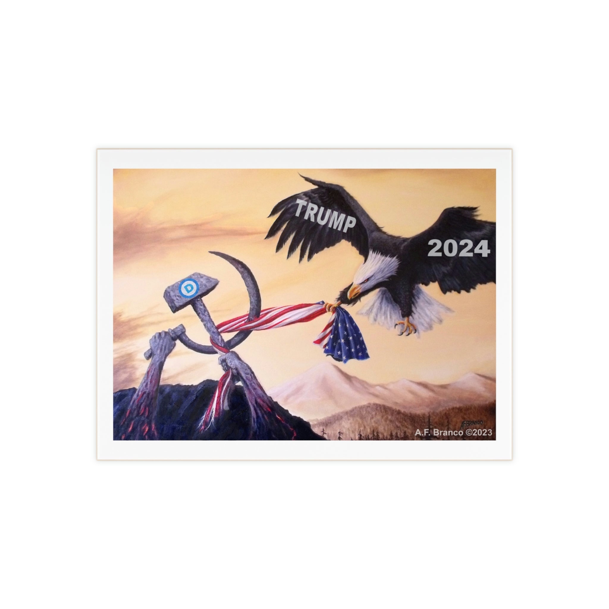 A.F. Branco "Freedom's Battle 2024" Ceramic Photo Tile - PatriotDepot.com