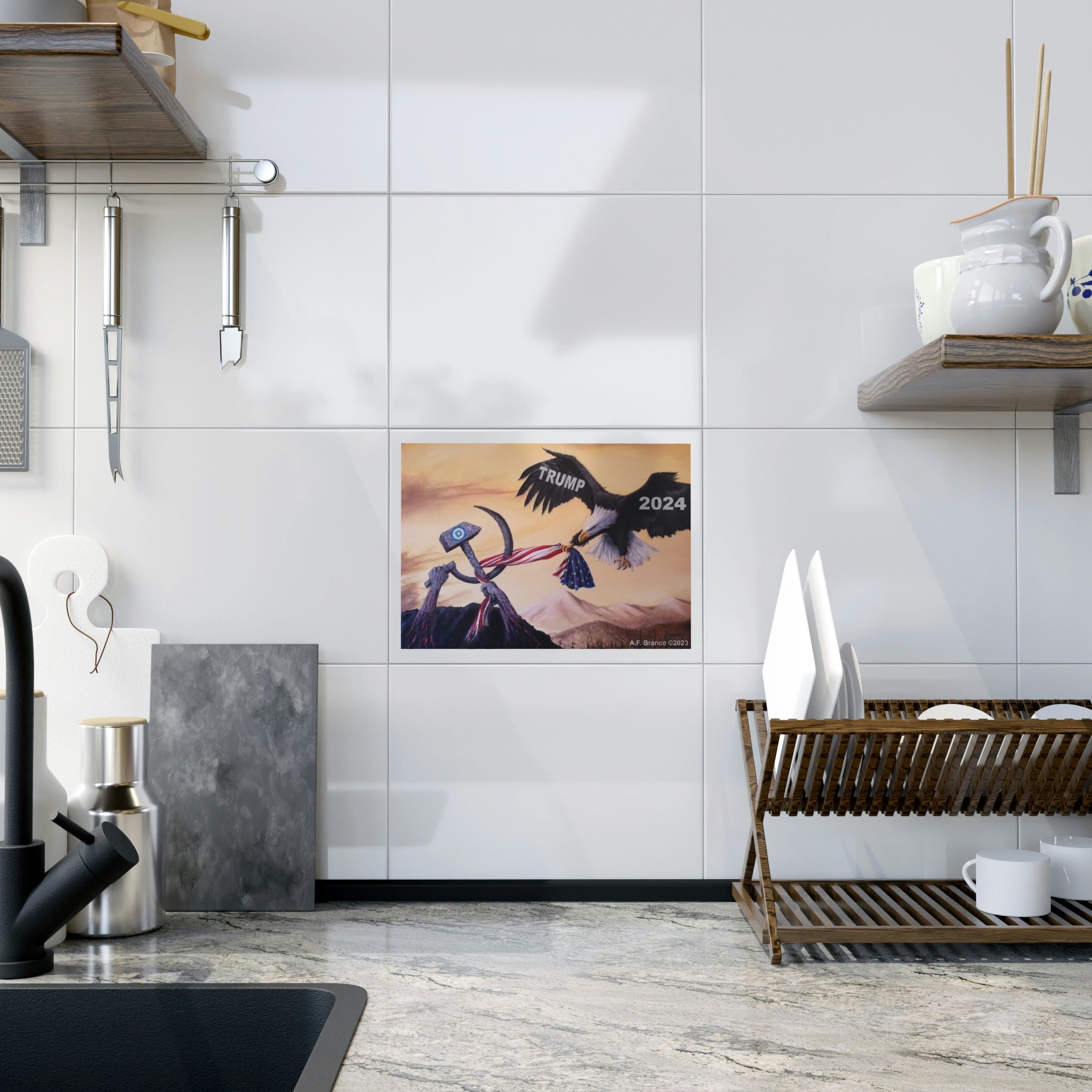 A.F. Branco "Freedom's Battle 2024" Ceramic Photo Tile - PatriotDepot.com