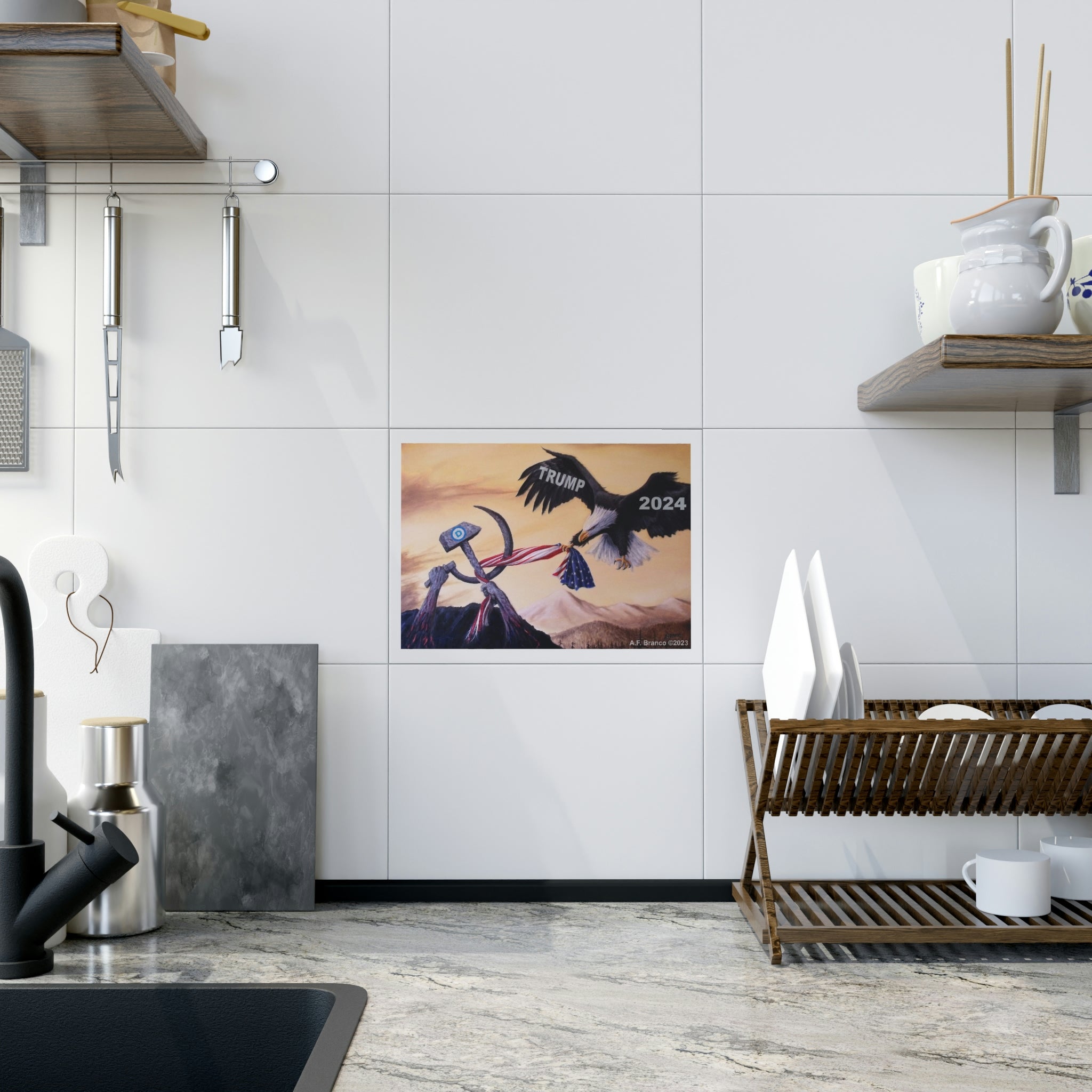 A.F. Branco "Freedom's Battle 2024" Ceramic Photo Tile - PatriotDepot.com