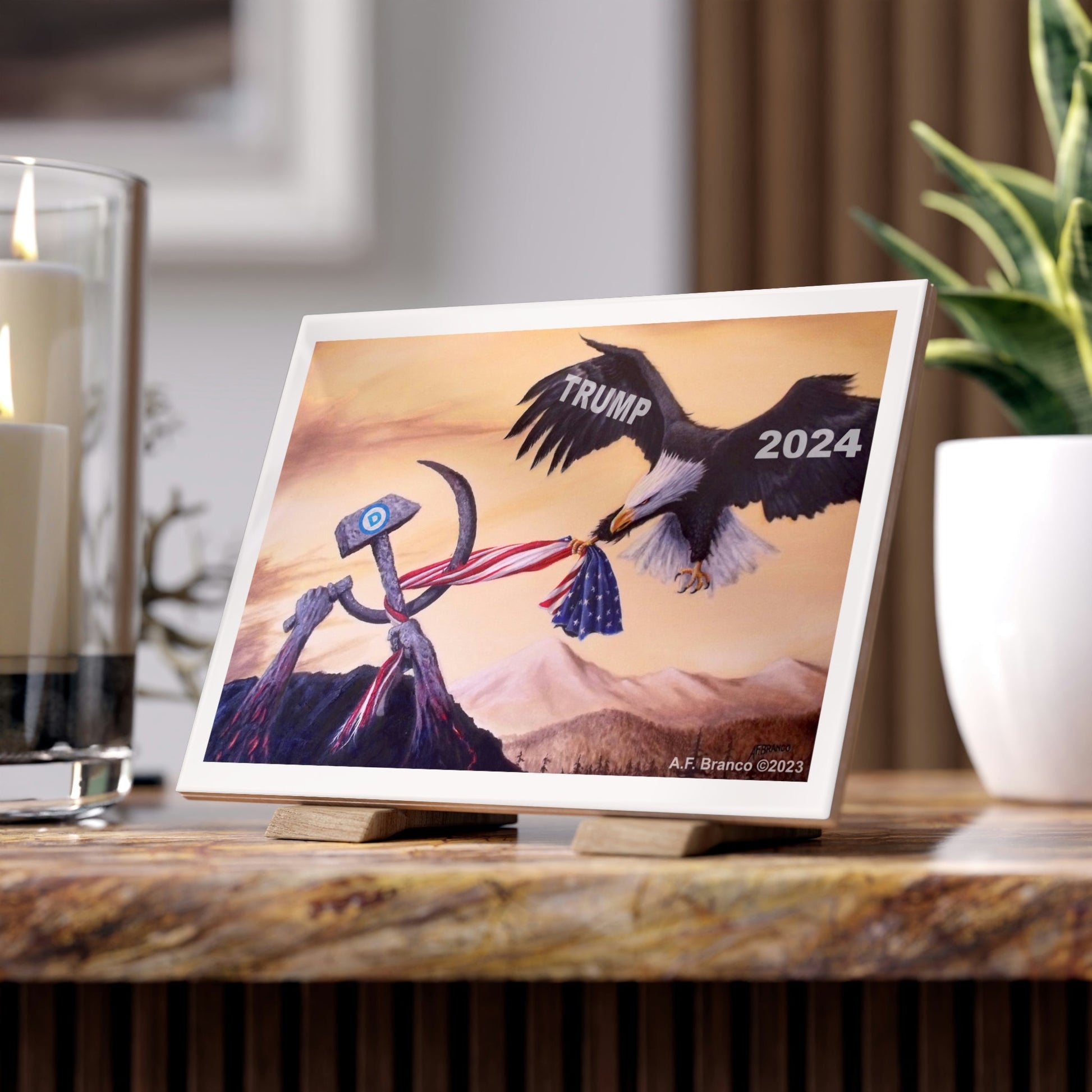 A.F. Branco "Freedom's Battle 2024" Ceramic Photo Tile - PatriotDepot.com