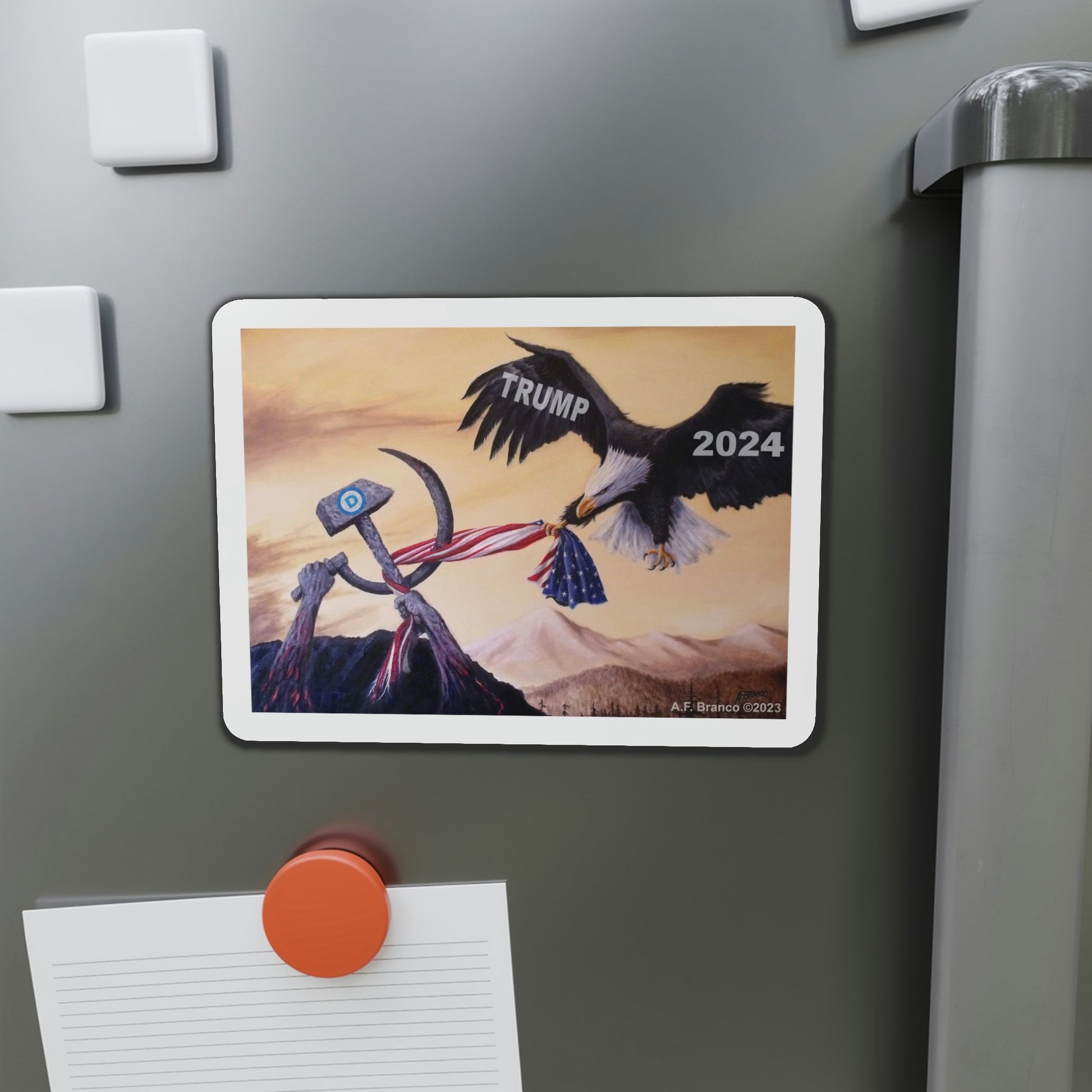 A.F. Branco "Freedom's Battle 2024" Die - Cut Magnet (3 Sizes) - PatriotDepot.com