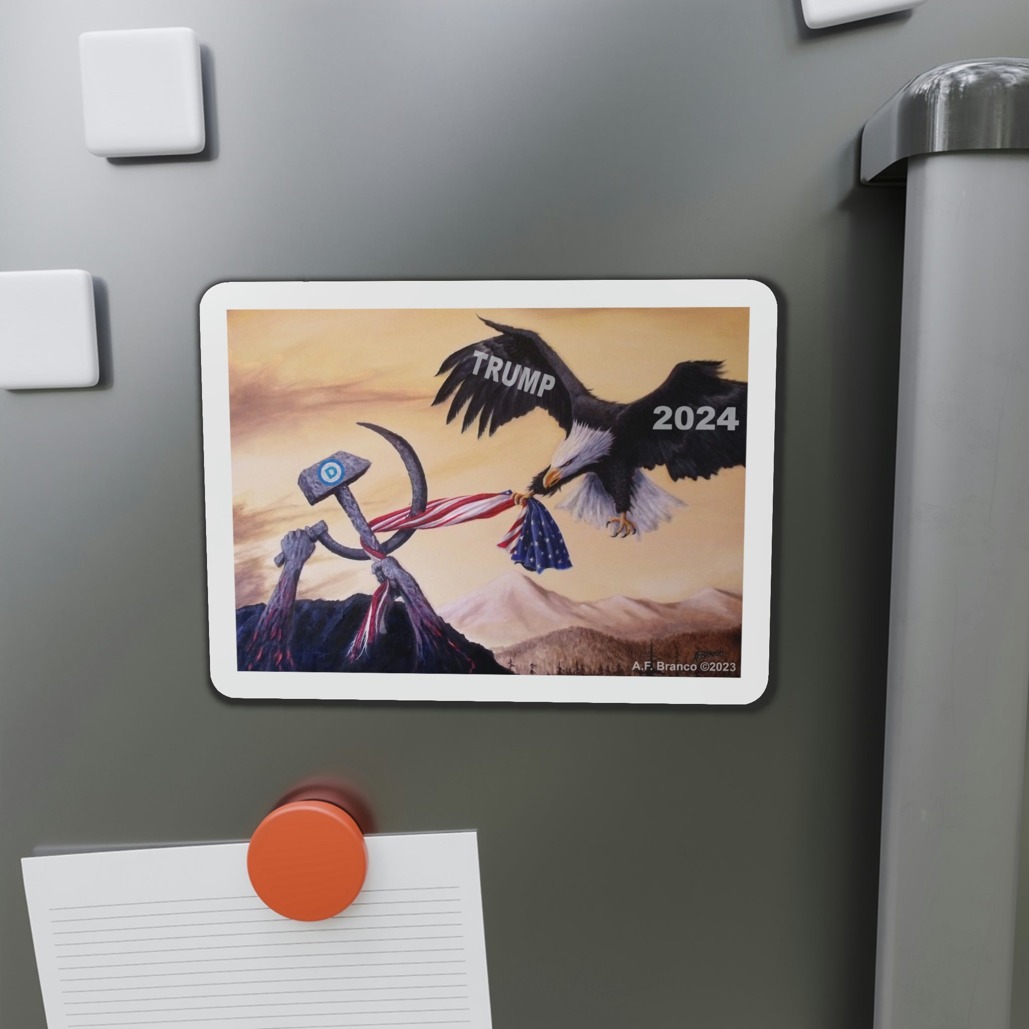 A.F. Branco "Freedom's Battle 2024" Die - Cut Magnet (3 Sizes) - PatriotDepot.com