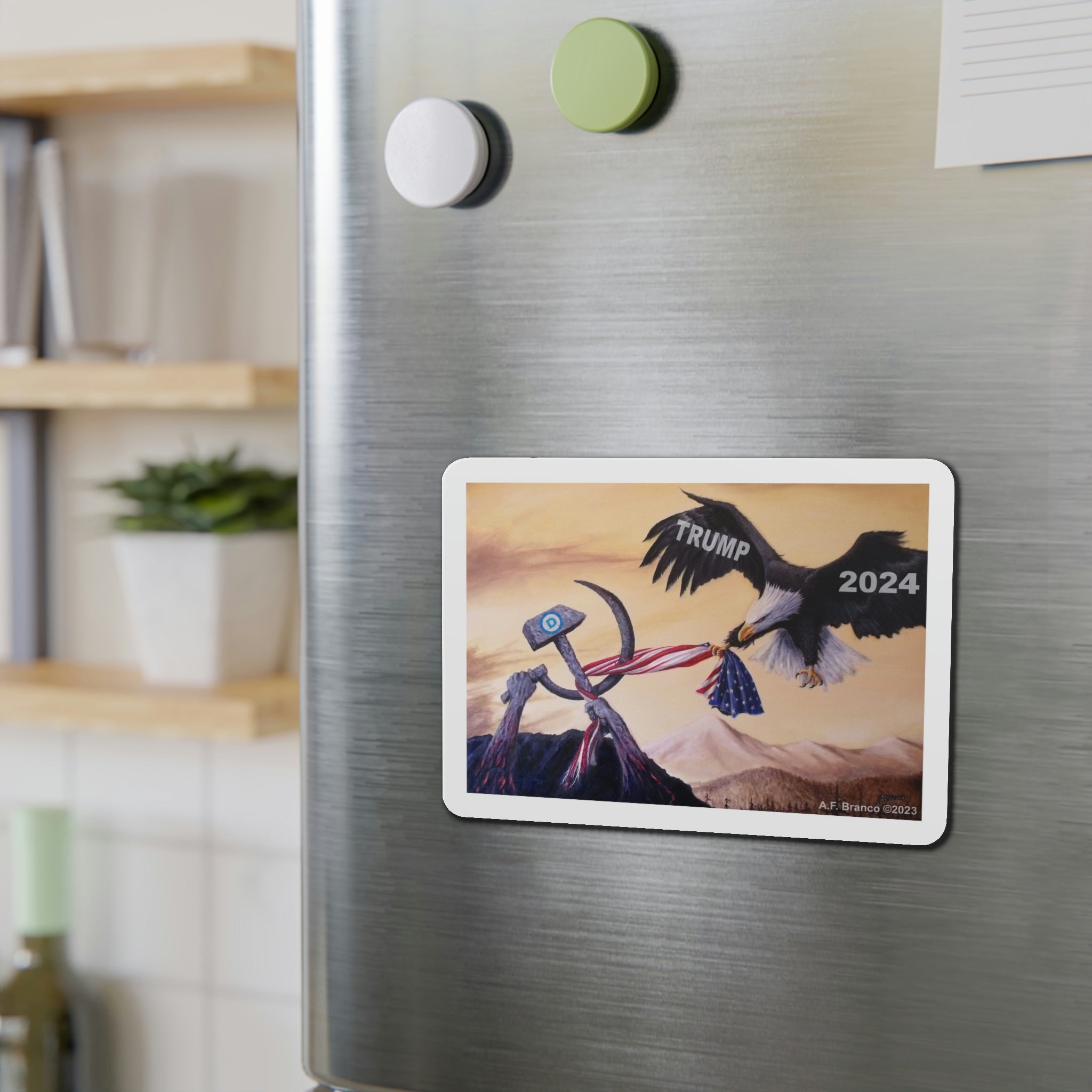 A.F. Branco "Freedom's Battle 2024" Die - Cut Magnet (3 Sizes) - PatriotDepot.com