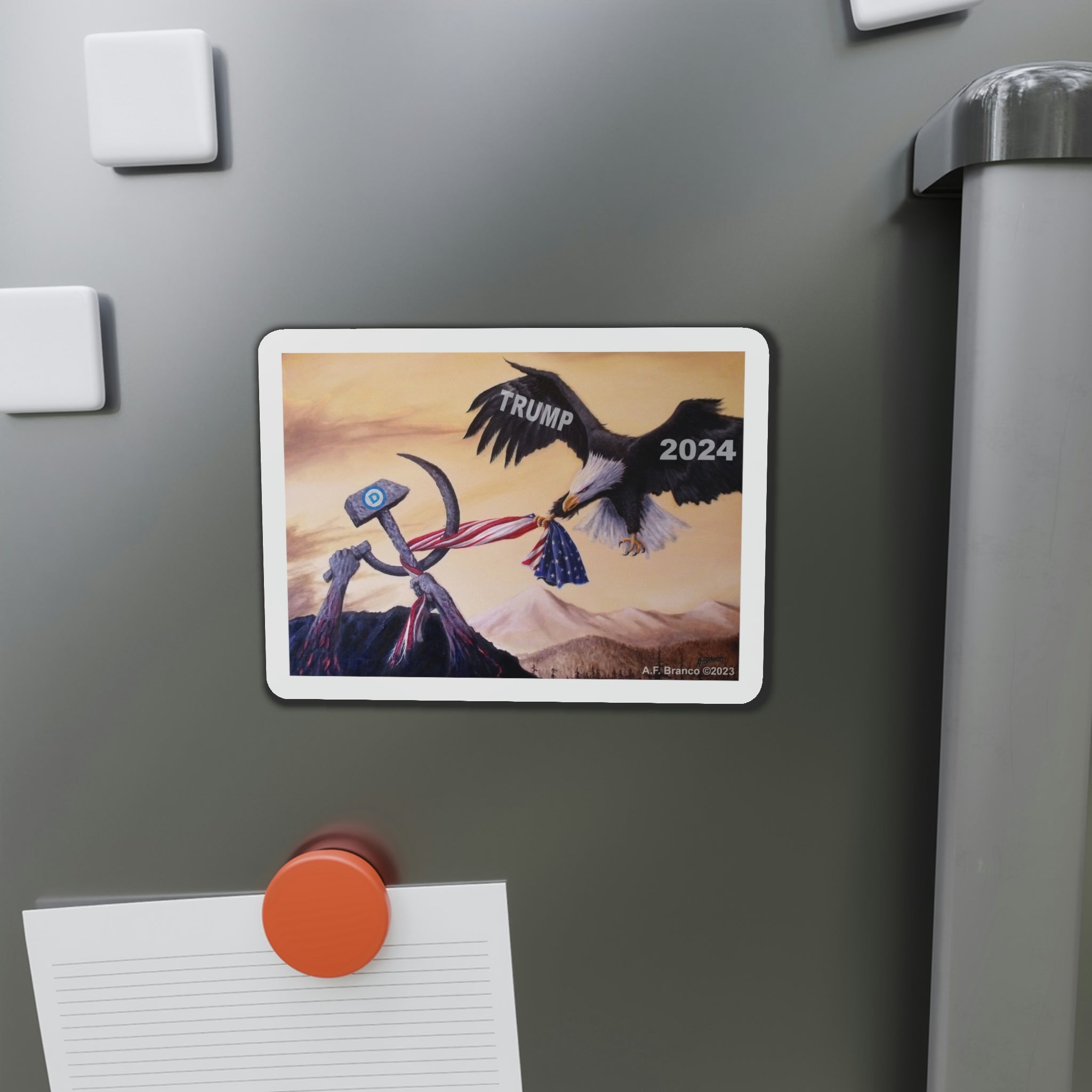 A.F. Branco "Freedom's Battle 2024" Die - Cut Magnet (3 Sizes) - PatriotDepot.com