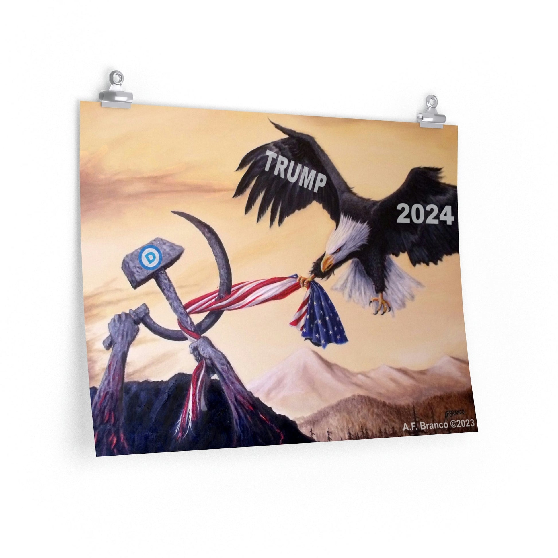 A.F. Branco "Freedom's Battle 2024" Premium Matte Poster - PatriotDepot.com