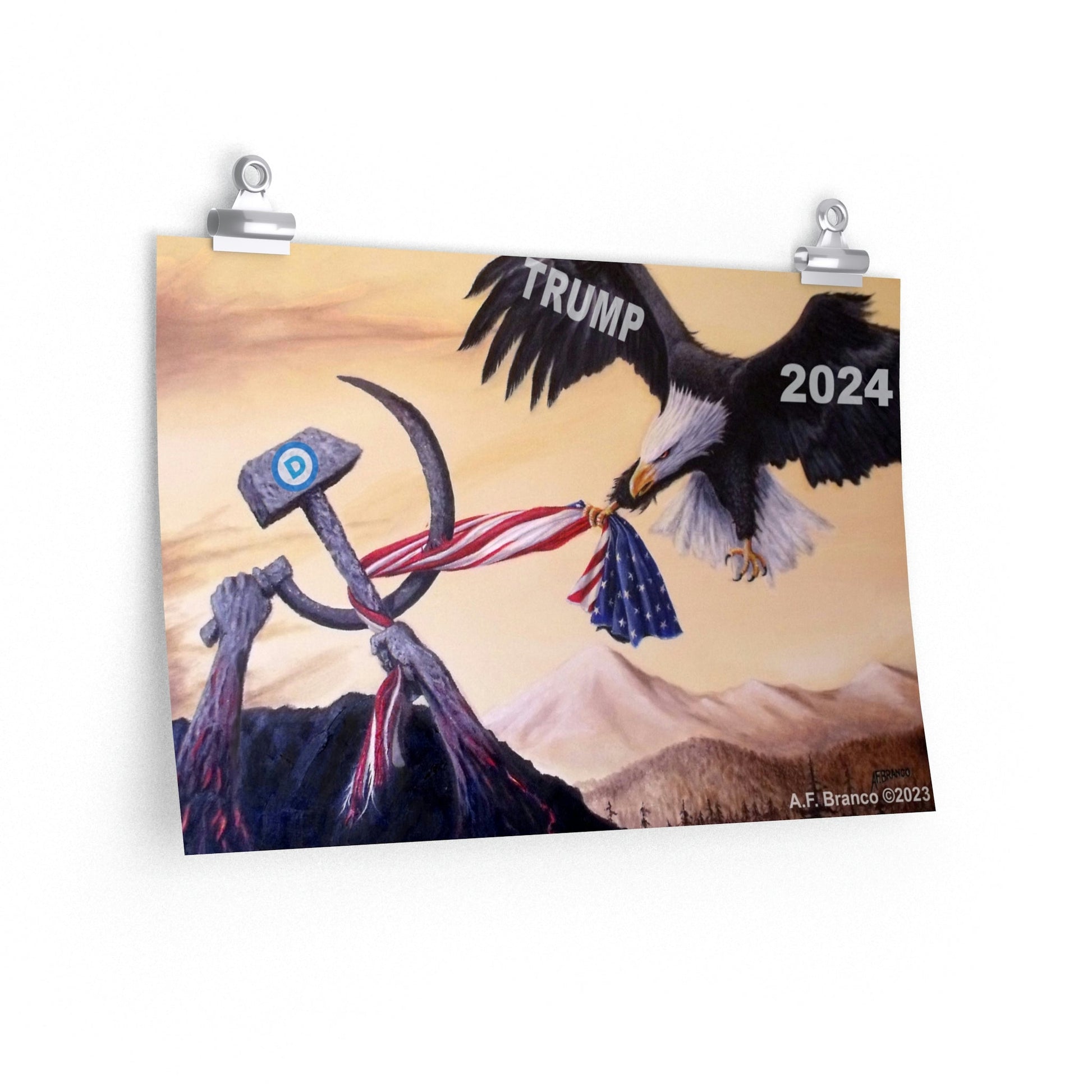 A.F. Branco "Freedom's Battle 2024" Premium Matte Poster - PatriotDepot.com