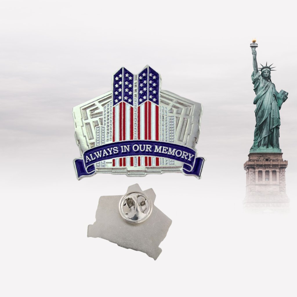 Always In Our Memory 9 - 11 Remembrance Lapel Pin - PatriotDepot.com