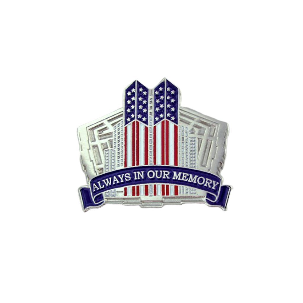 Always In Our Memory 9 - 11 Remembrance Lapel Pin - PatriotDepot.com