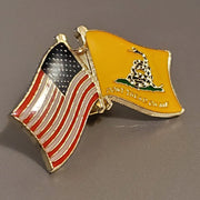 American Flag - Don't Tread on Me Flag Enamel Lapel Pin - PatriotDepot.com