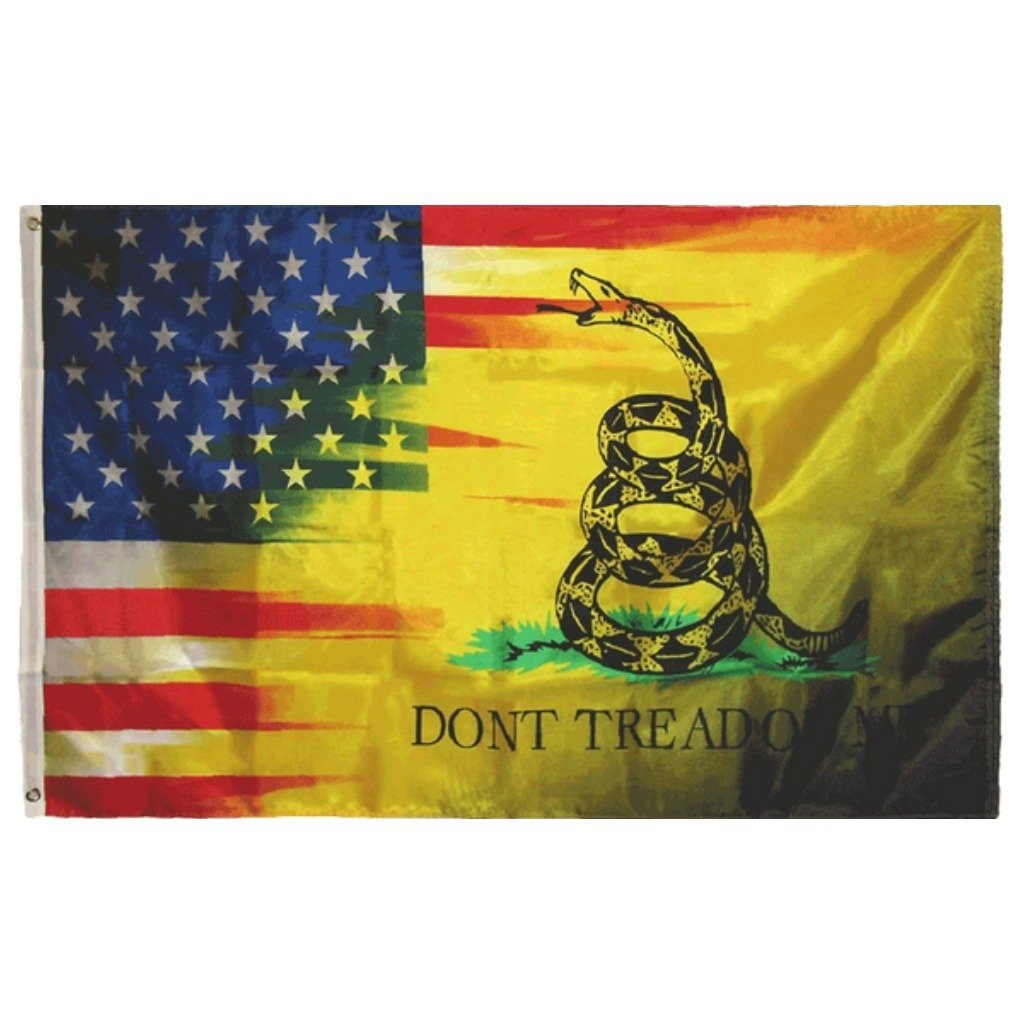 American Gadsden 'Don't Tread on Me' 3'x5' Flag - PatriotDepot.com