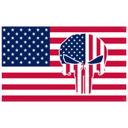 American Police Patriotic Skull 3'x5' Flag - PatriotDepot.com