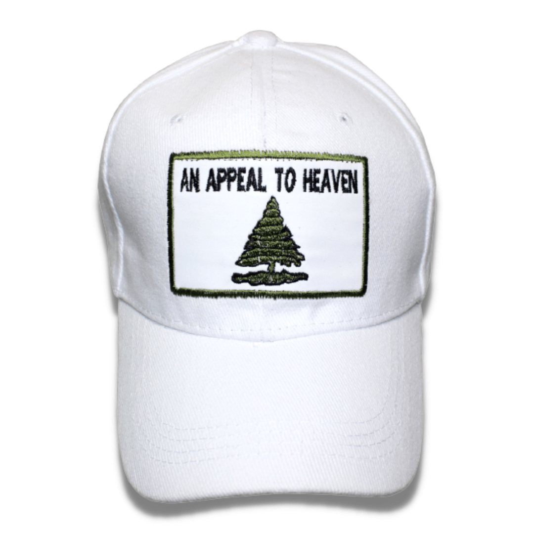 An Appeal to Heaven Embroidered Patch Hat (White) - PatriotDepot.com