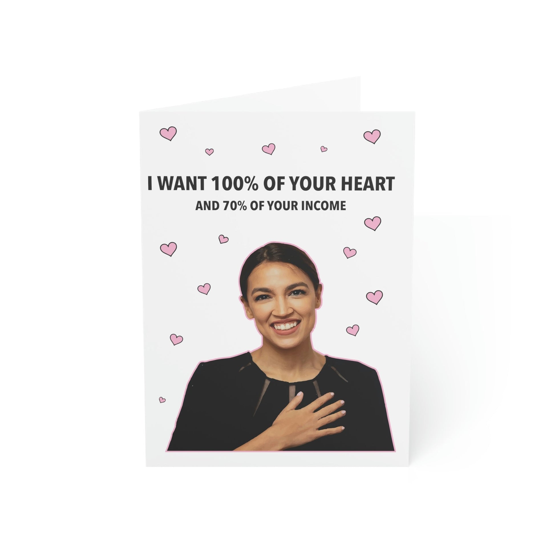 AOC I Want 100% of Your Heart Greeting Card (1, 10, 30, and 50pcs) - PatriotDepot.com
