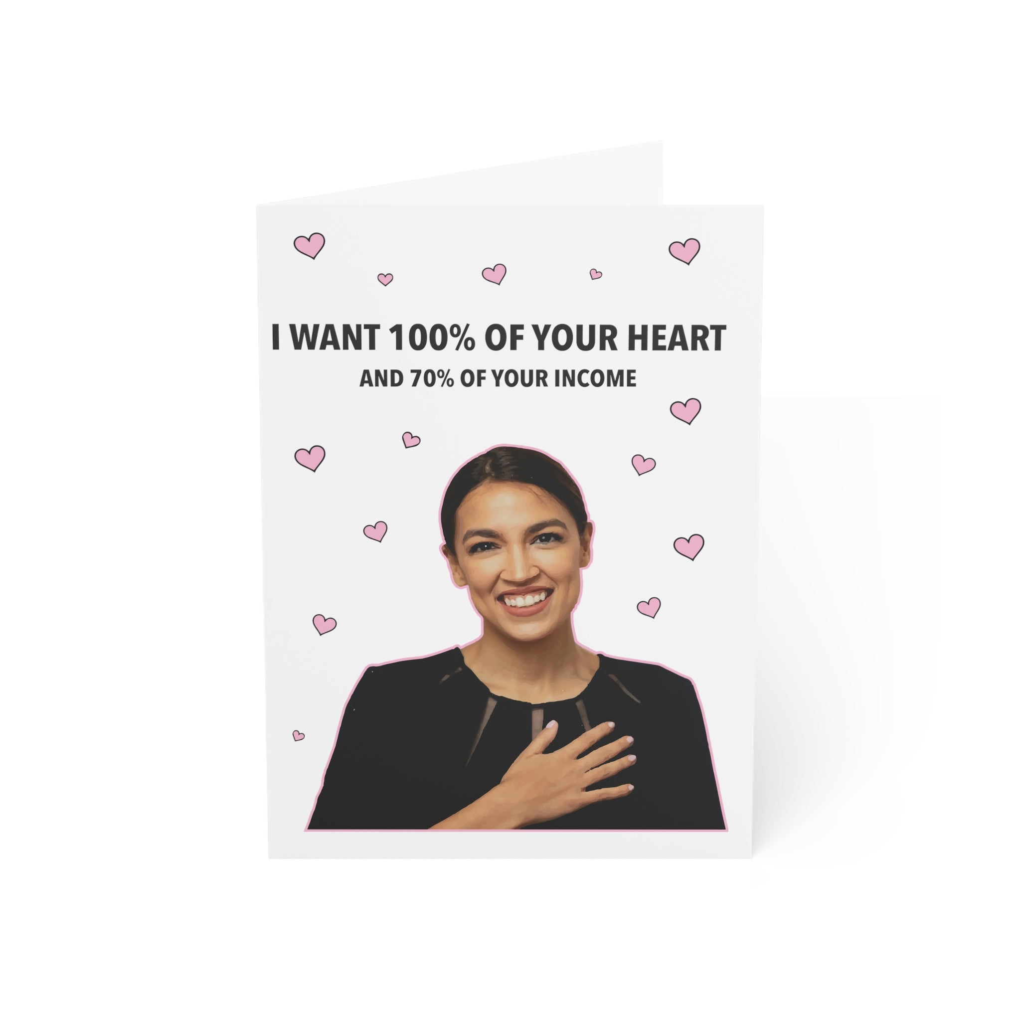 AOC I Want 100% of Your Heart Greeting Card (1, 10, 30, and 50pcs) - PatriotDepot.com