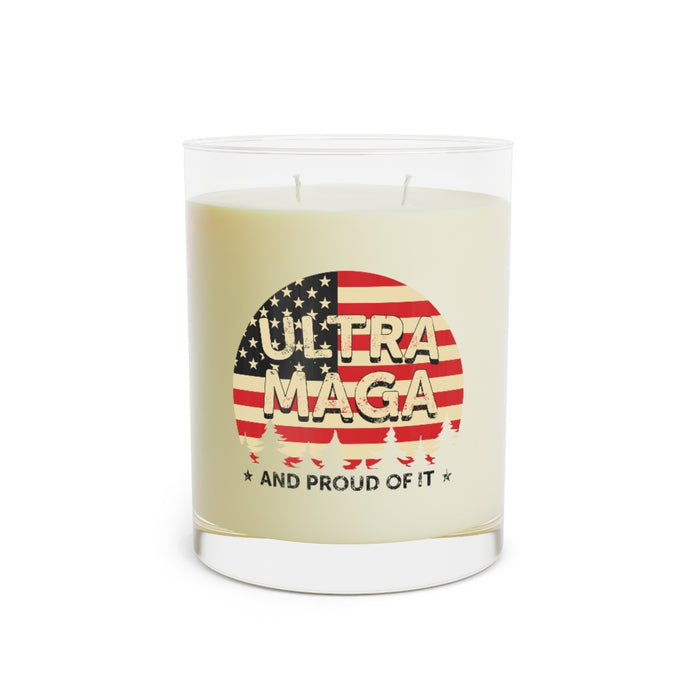 Ultra MAGA And Proud Of It Scented Candle - Full Glass, 11oz (3 scents)