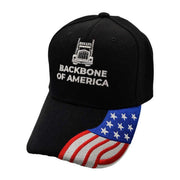 Backbone of America Hat with Custom Embroidered Flag Bill - PatriotDepot.com