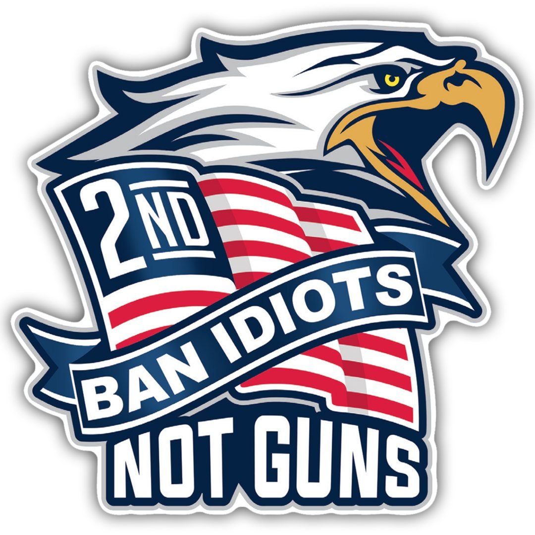 Ban Idiots Not Guns 2A Sticker - PatriotDepot.com