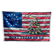 Betsy Ross 1776 Gadsden Vintage 3'x5' Flag - PatriotDepot.com