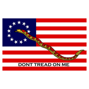 Betsy Ross Don't Tread On Me "Snake" 3'X5' - PatriotDepot.com