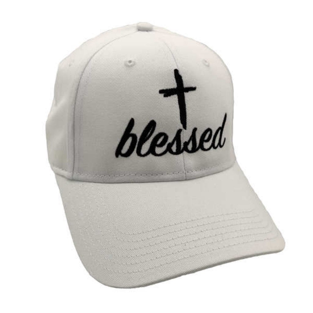 Blessed Custom Embroidered Hat (White) - PatriotDepot.com