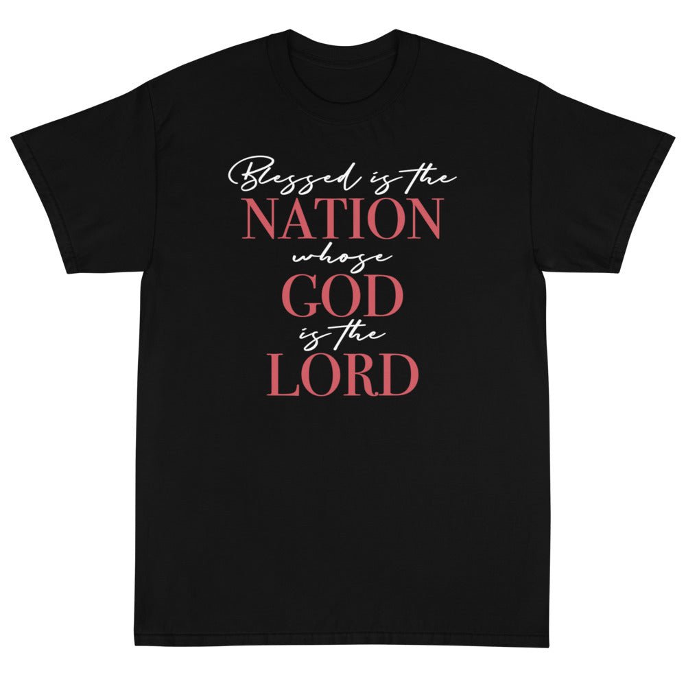 Blessed is the Nation Whose God is Lord Unisex T-Shirt - PatriotDepot.com
