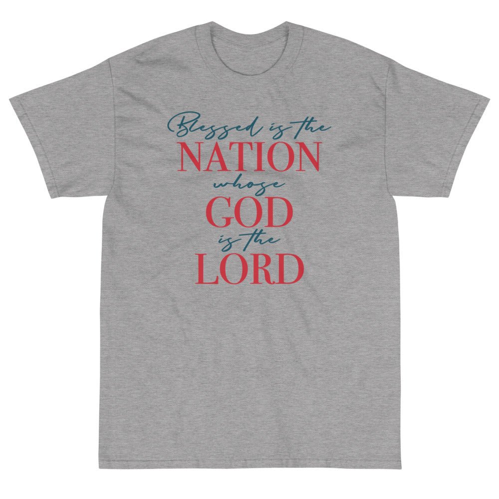 Blessed is the Nation Whose God is Lord Unisex T-Shirt - PatriotDepot.com