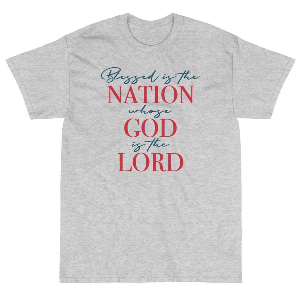 Blessed is the Nation Whose God is Lord Unisex T-Shirt - PatriotDepot.com