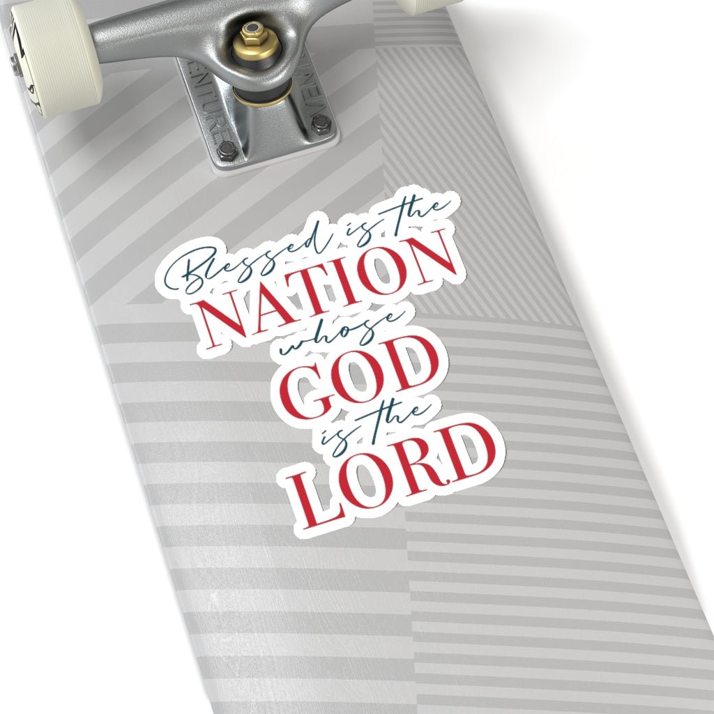Blessed Nation Kiss - Cut Stickers (4 sizes) - PatriotDepot.com