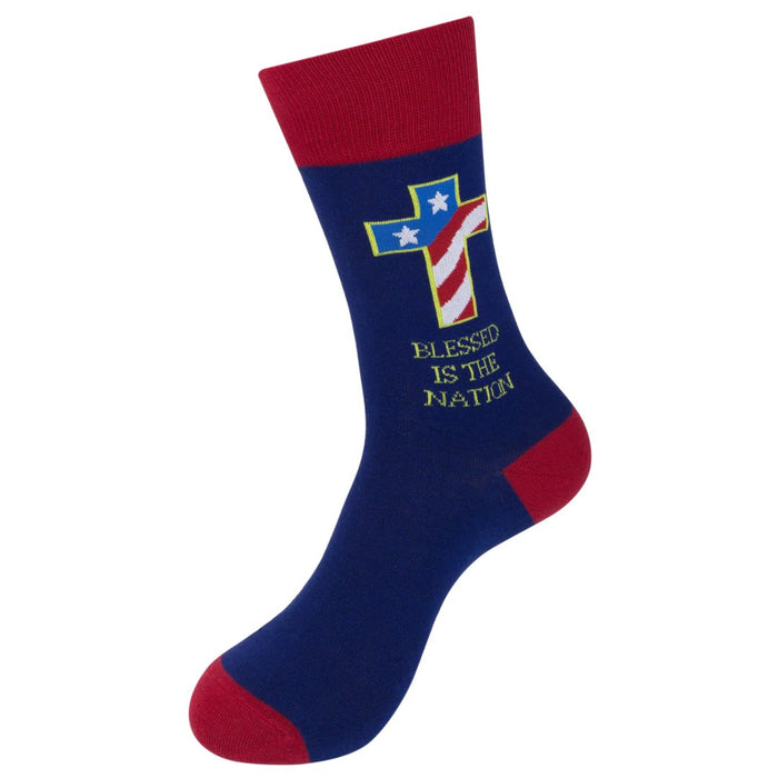 Blessed is the Nation Unisex Socks (Made in the USA)